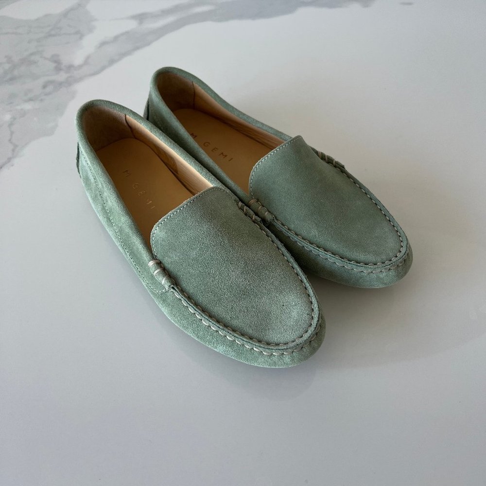[NWOT] M.GEMI - The Felize Suede Loafer / Moccasin (Sage, IT 37.5)
